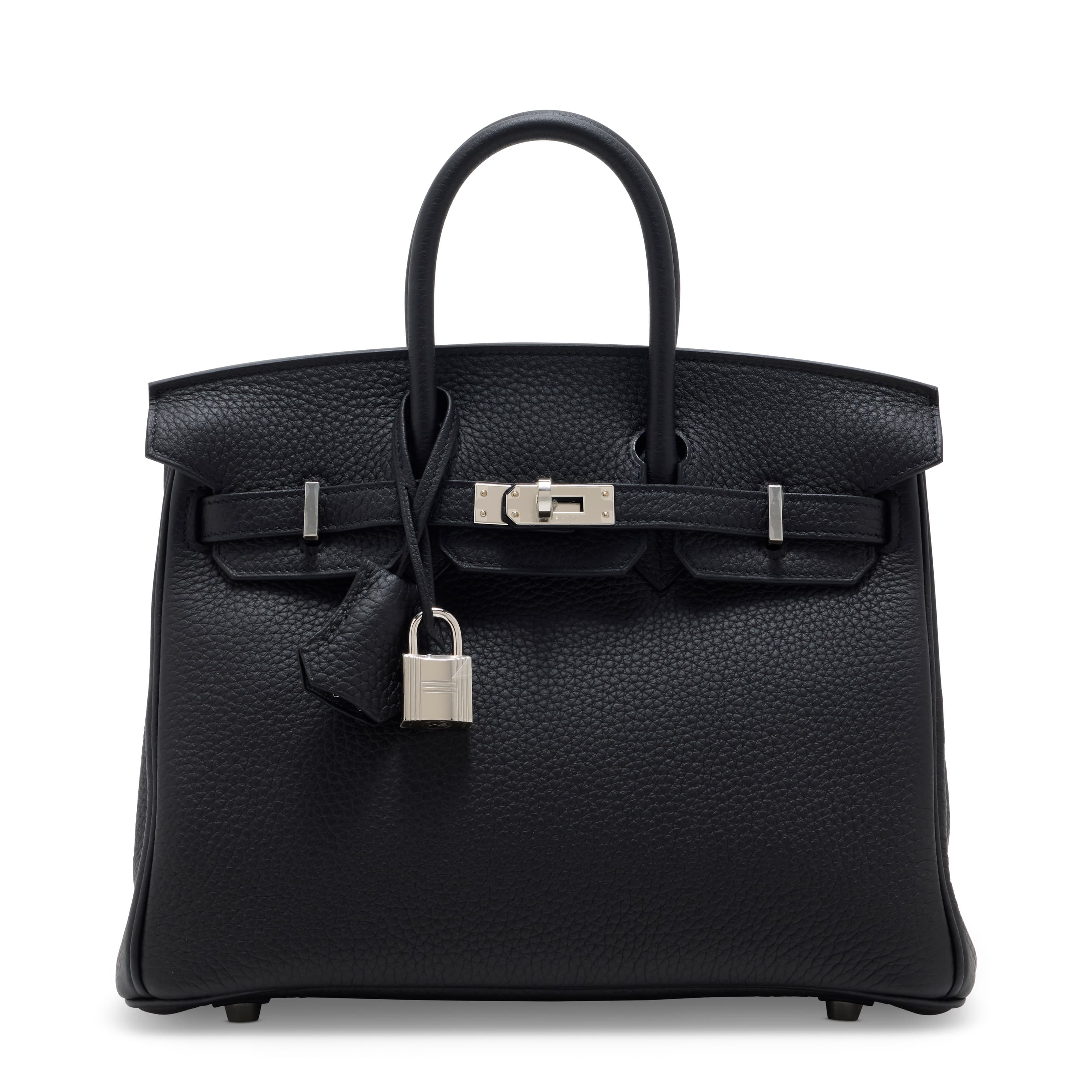 A BLACK TOGO LEATHER BIRKIN 25 WITH PALLADIUM HARDWARE HERMES, 2026