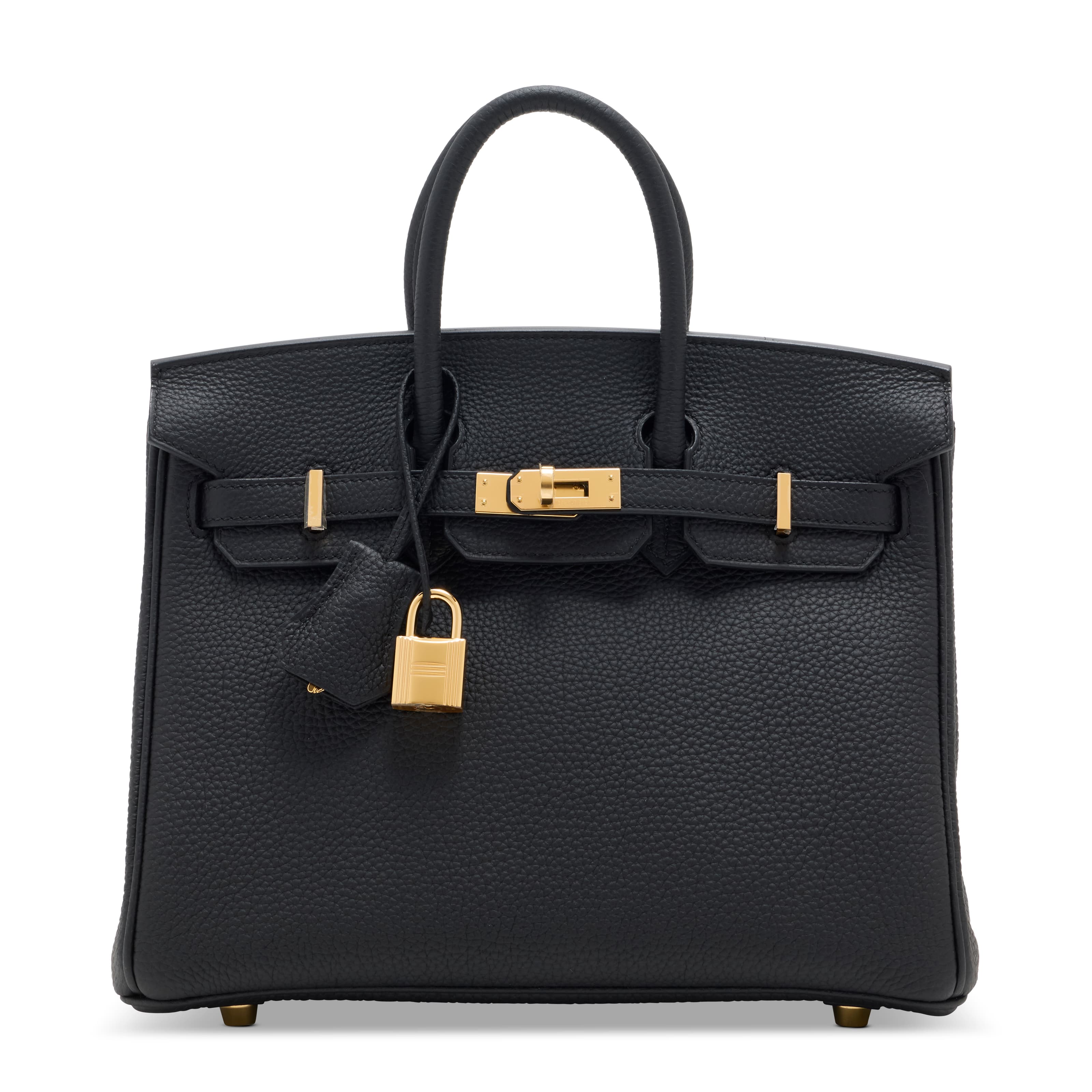 A BLACK TOGO LEATHER BIRKIN 25 WITH GOLD HARDWARE HERMES, 2026
