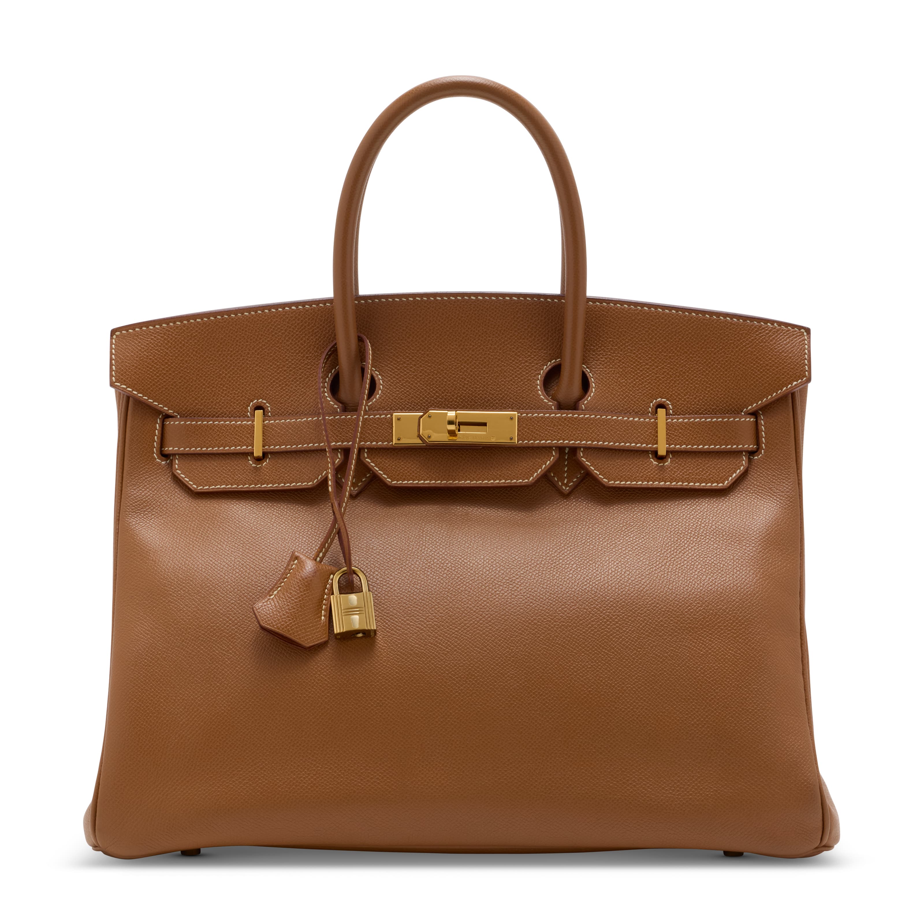 A GOLD COURCHEVEL LEATHER BIRKIN 35 WITH GOLD HARDWARE HERMES, 2000