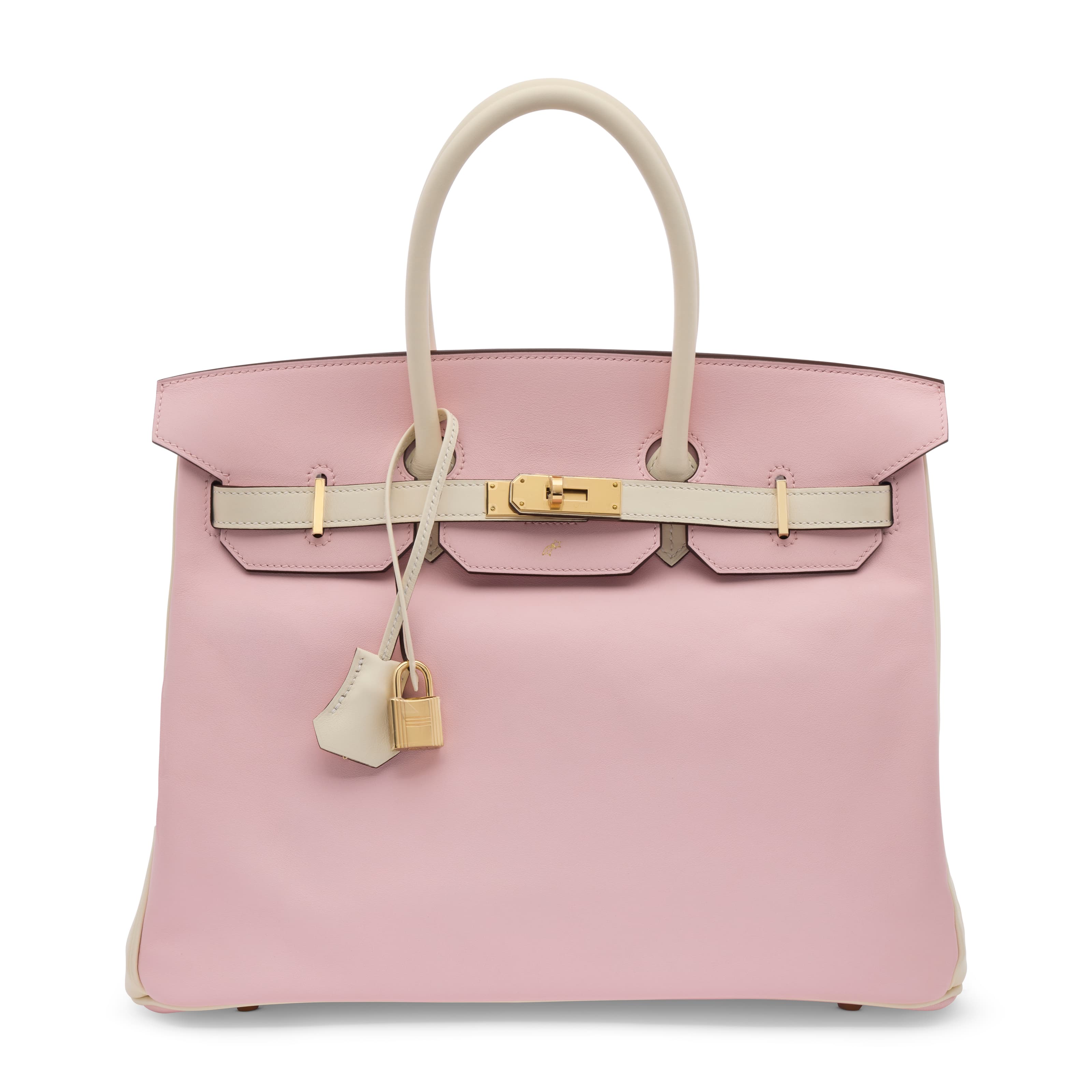 A CUSTOM ROSE SAKURA & NATA SWIFT LEATHER BIRKIN 35 WITH GOLD HARDWARE HERMES, 2022