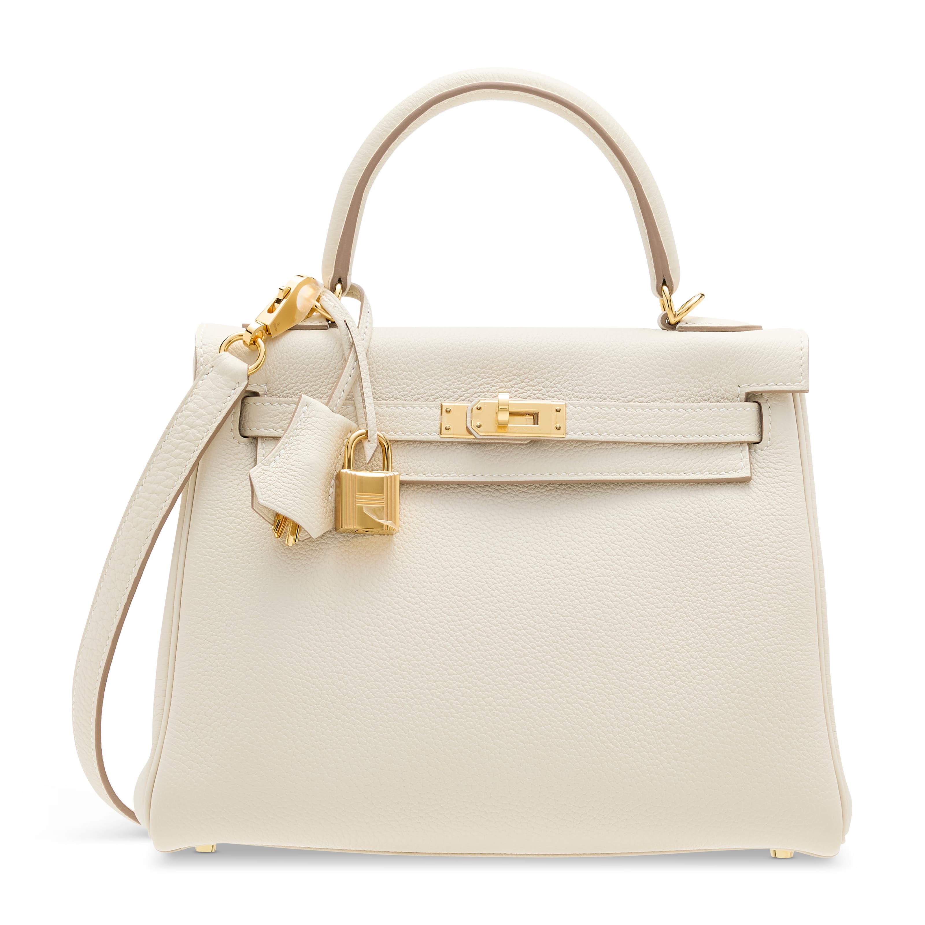 A CRAIE TOGO LEATHER RETOURNE KELLY 25 WITH GOLD HARDWARE HERMES, 2021