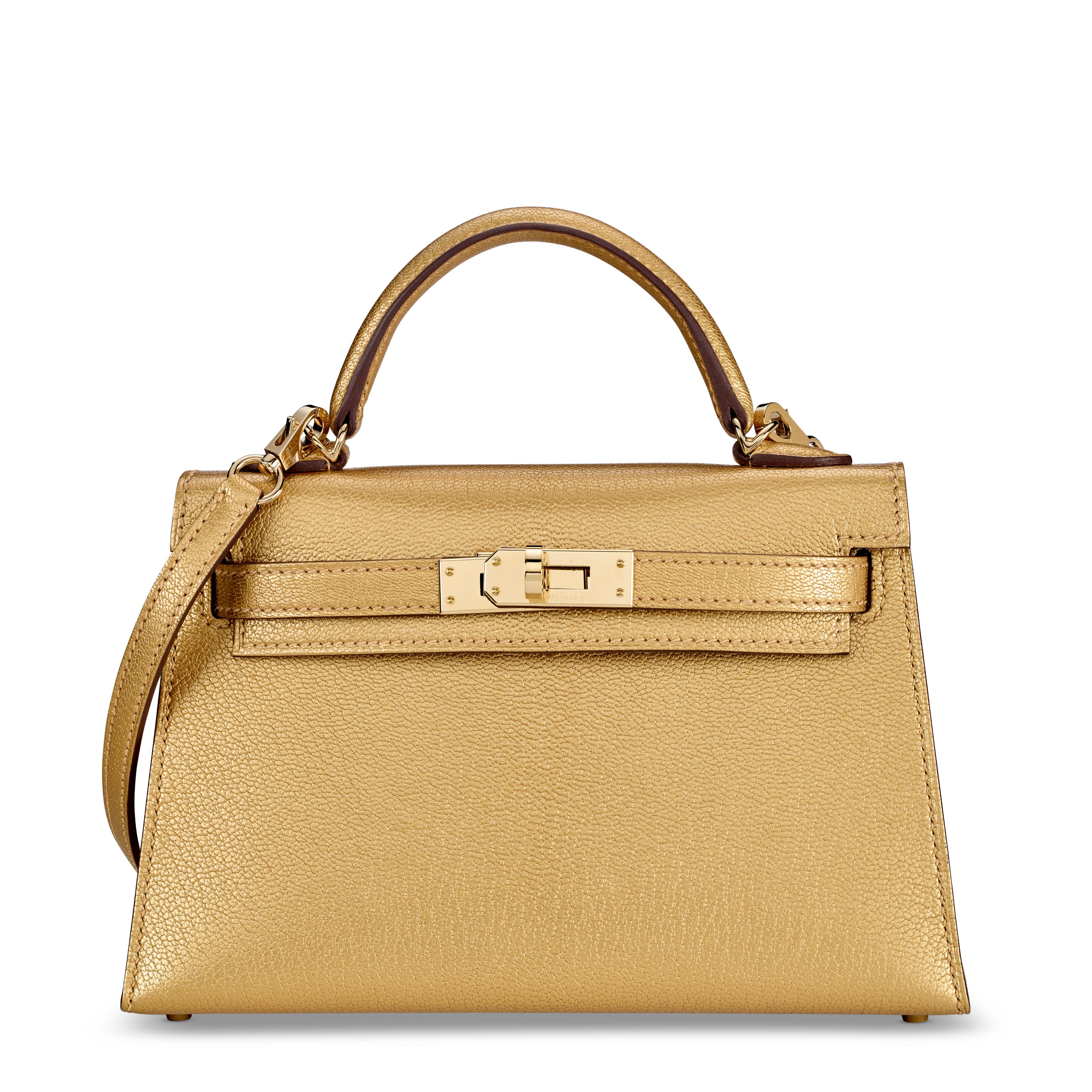 A LIMITED EDITION DORE CHAMKILIGHT CHEVRE LEATHER MINI KELLY 20 II WITH PERMABRASS HARDWARE HERMES, 2025