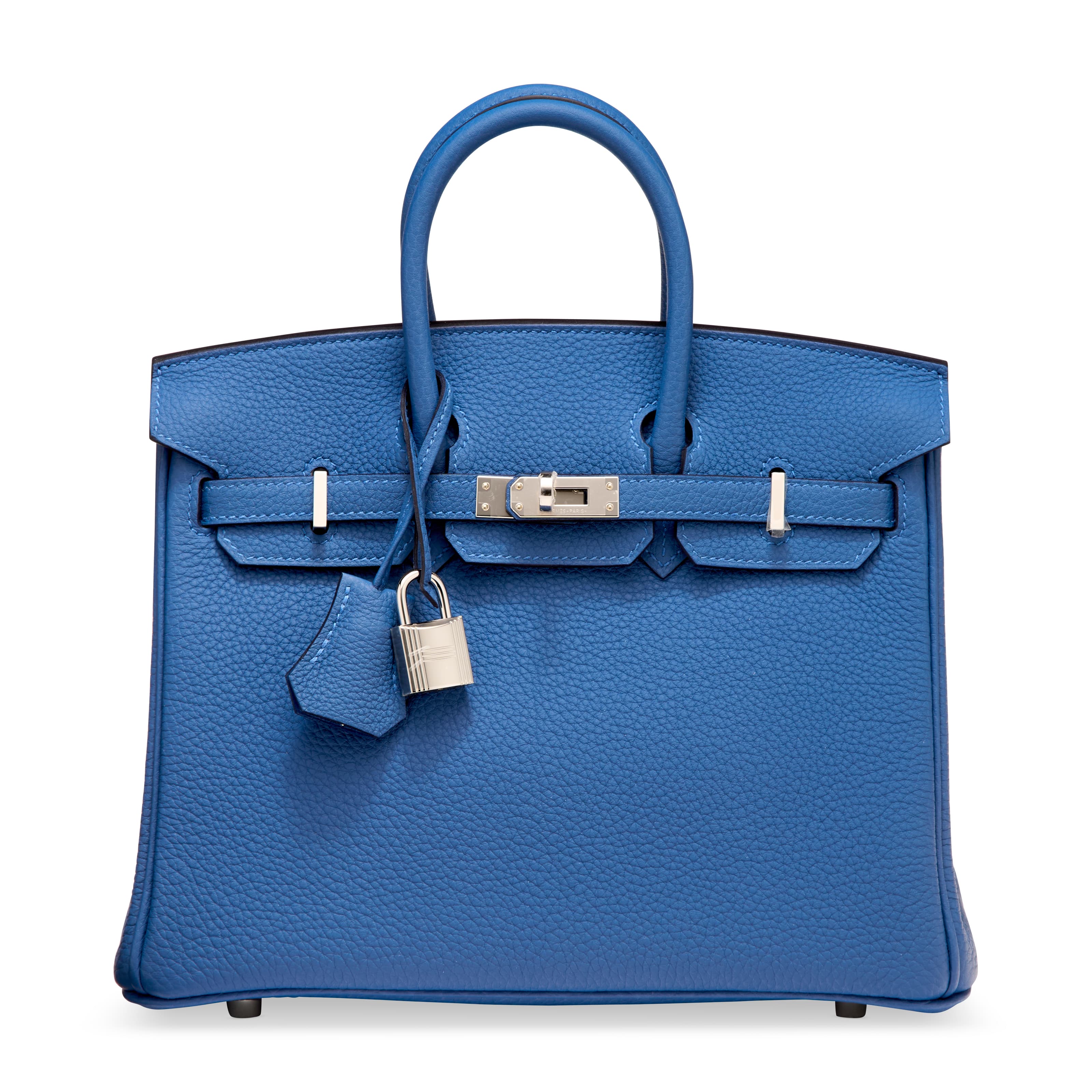 A BLEU TIE TOGO LEATHER BIRKIN 25 WITH PALLADIUM HARDWARE HERMES, 2025